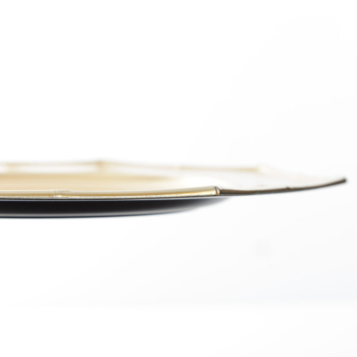 Metallic Gold Charger Plate with Bamboo Pattern Trim