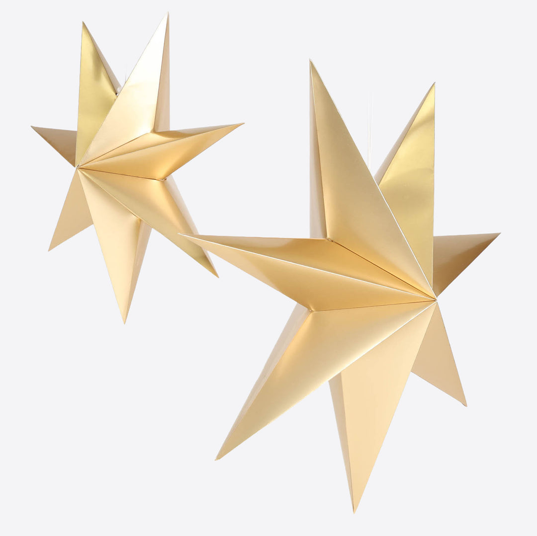 Metallic Gold Folded Paper Star - 40cm