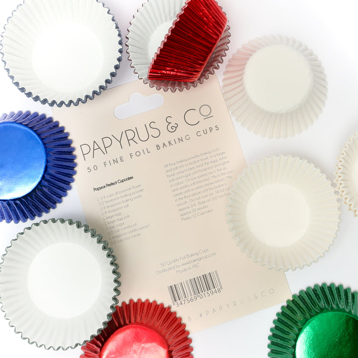 Metallic Green Foil Baking Cups - 50 Pcs