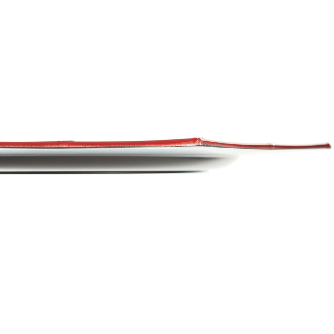 Metallic Red Charger Plate with Bamboo Pattern Trim