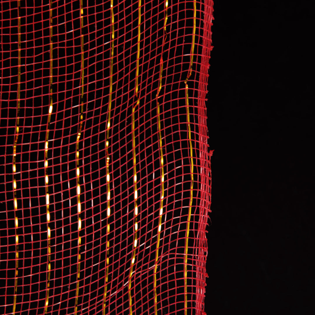 Wide Metallic Red Decomesh Roll