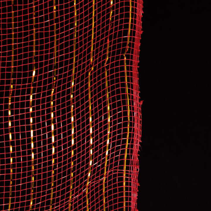 Wide Metallic Red Decomesh Roll