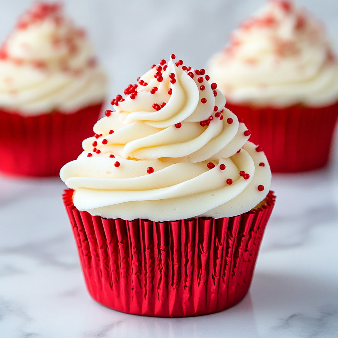 Metallic Red Foil Baking Cups - 50 Pcs