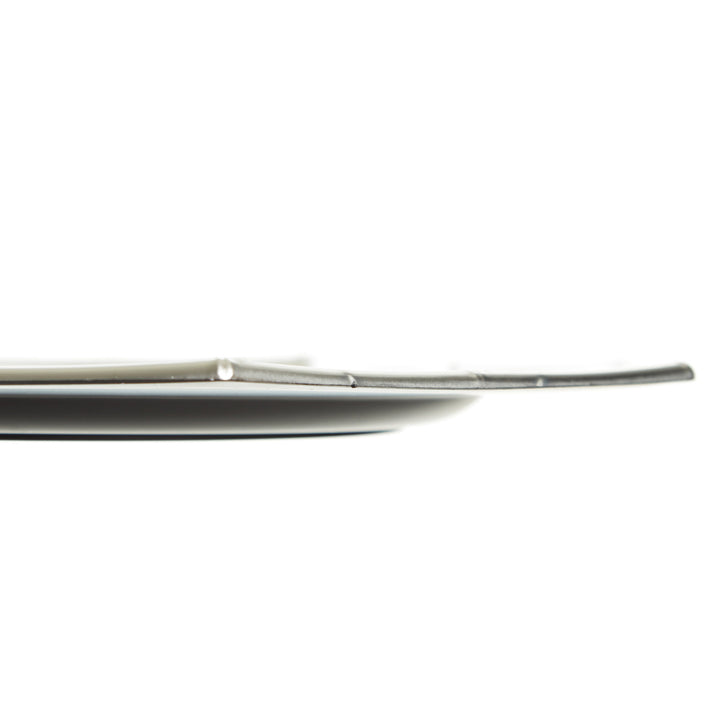 Metallic Silver Charger Plate with Bamboo Pattern Trim