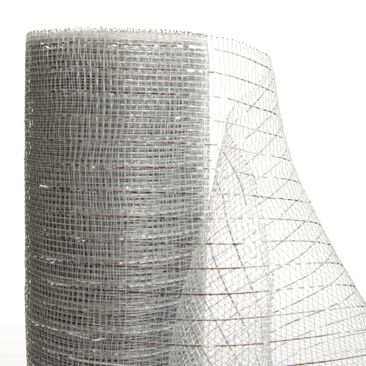 Metallic Silver Decomesh Roll