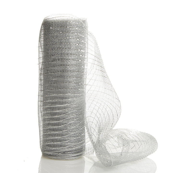 Metallic Silver Decomesh Roll