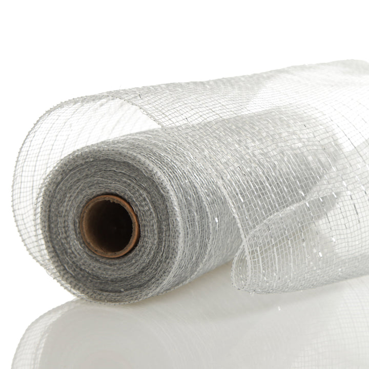 Metallic Silver Decomesh Roll