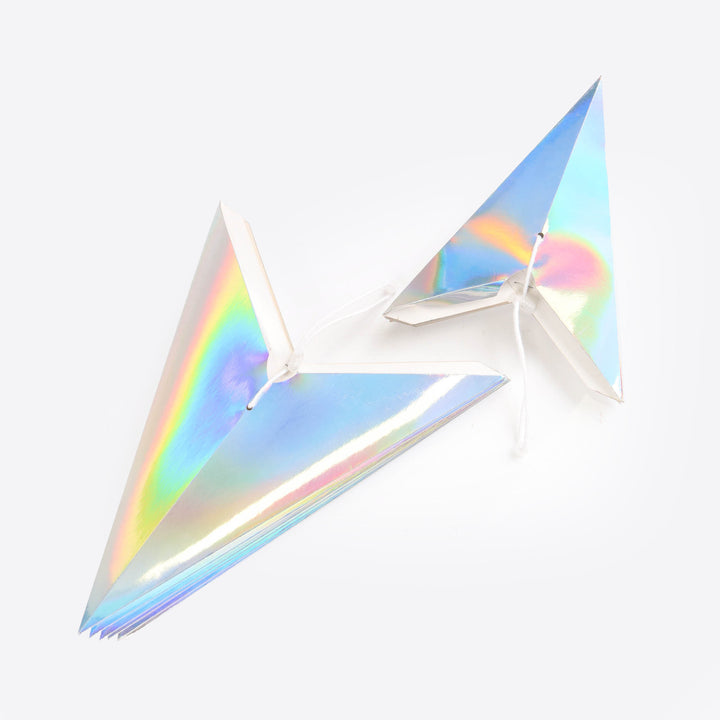 Metallic Silver Folded Paper Star - 40cm