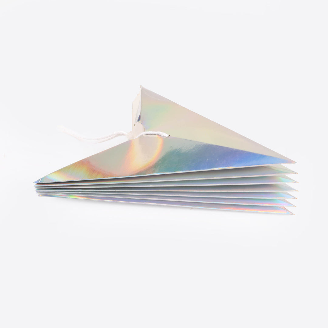 Metallic Silver Folded Paper Star - 40cm