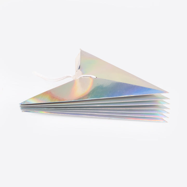 Metallic Silver Folded Paper Star - 40cm