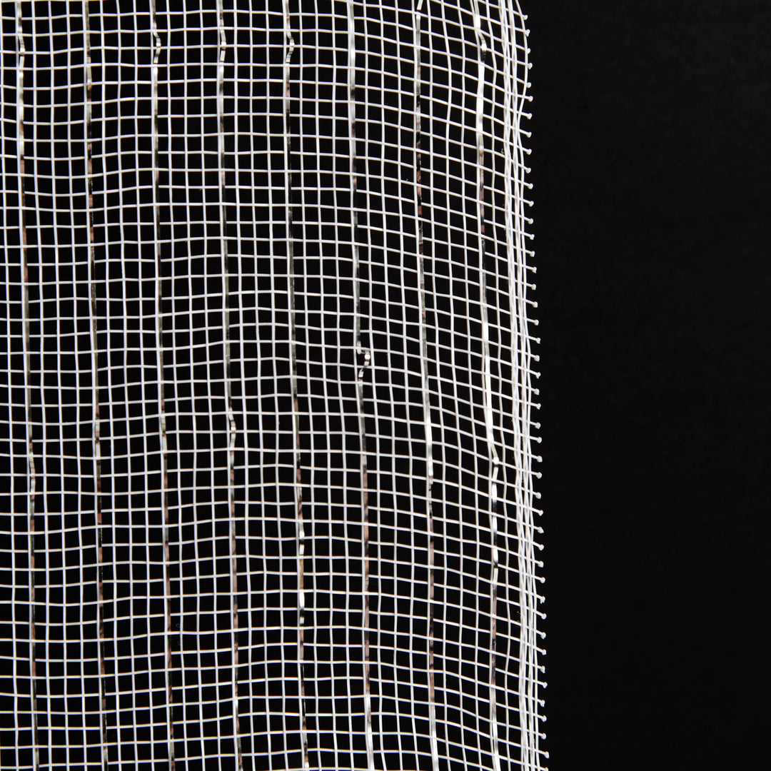 Metallic White Decomesh Roll