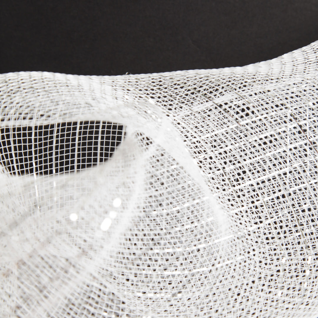 Metallic White Decomesh Roll