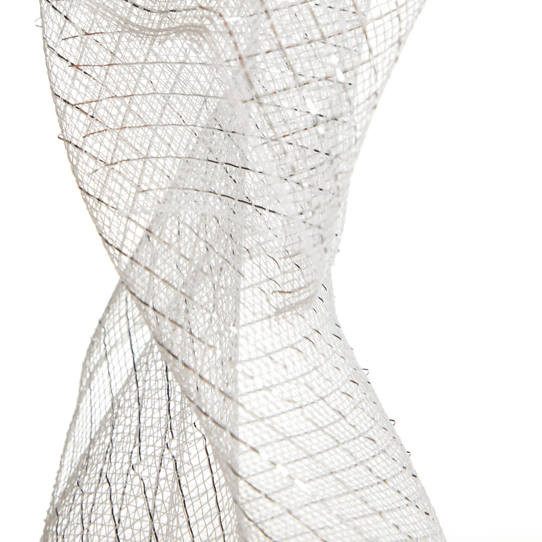 Metallic White Decomesh Roll