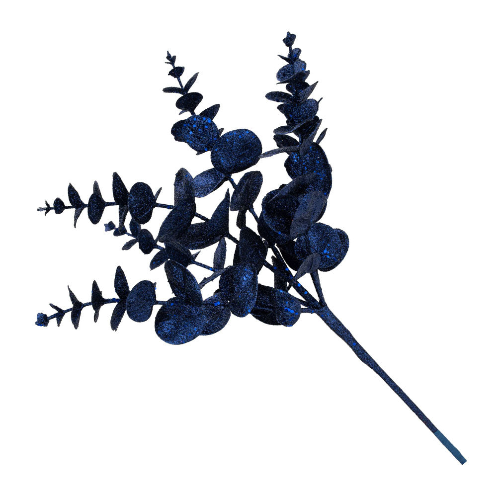 Midnight Blue Glitter Gum Leaf Spray
