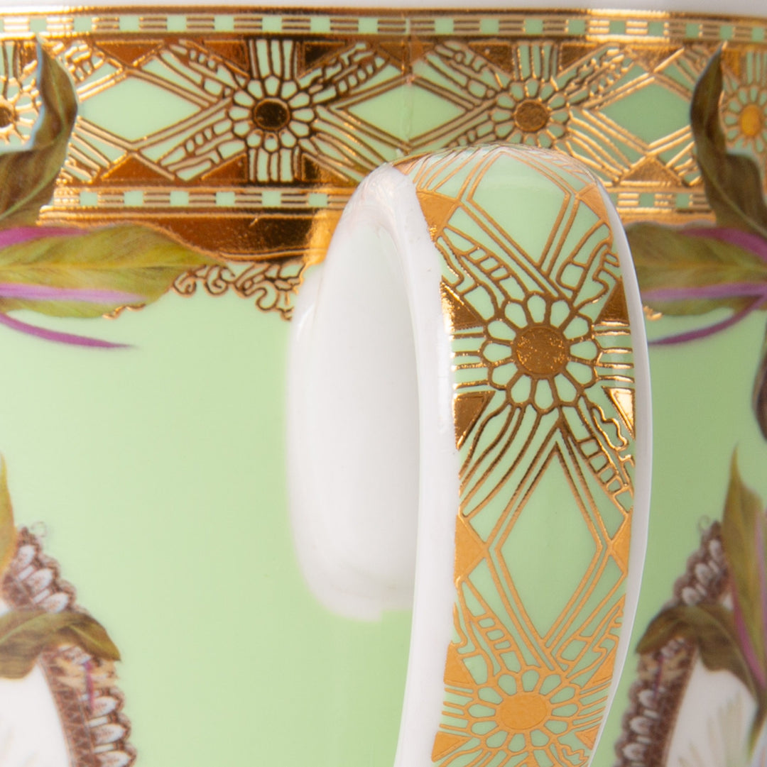 Milano Coffee for Two - Green Rose Floral