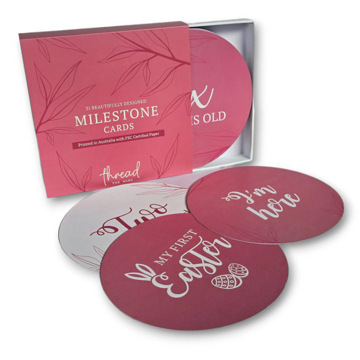 Milestone Cards - Rose
