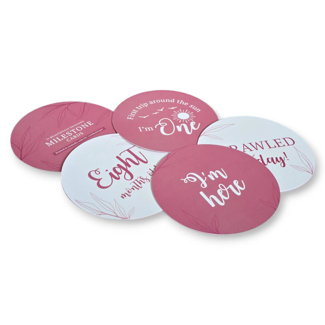 Milestone Cards - Rose