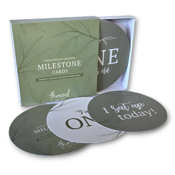 Milestone Cards - Sage