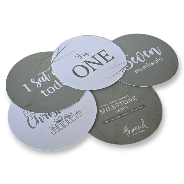 Milestone Cards - Sage
