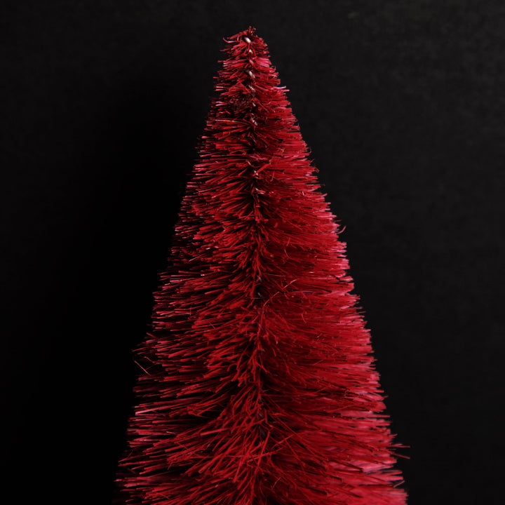 Mini Burgundy Bottle Brush Tree - Set of 2 - 14cm (H)