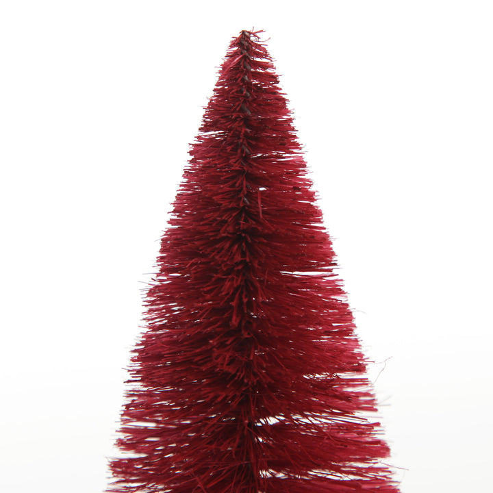 Mini Burgundy Bottle Brush Tree - Set of 2 - 14cm (H)