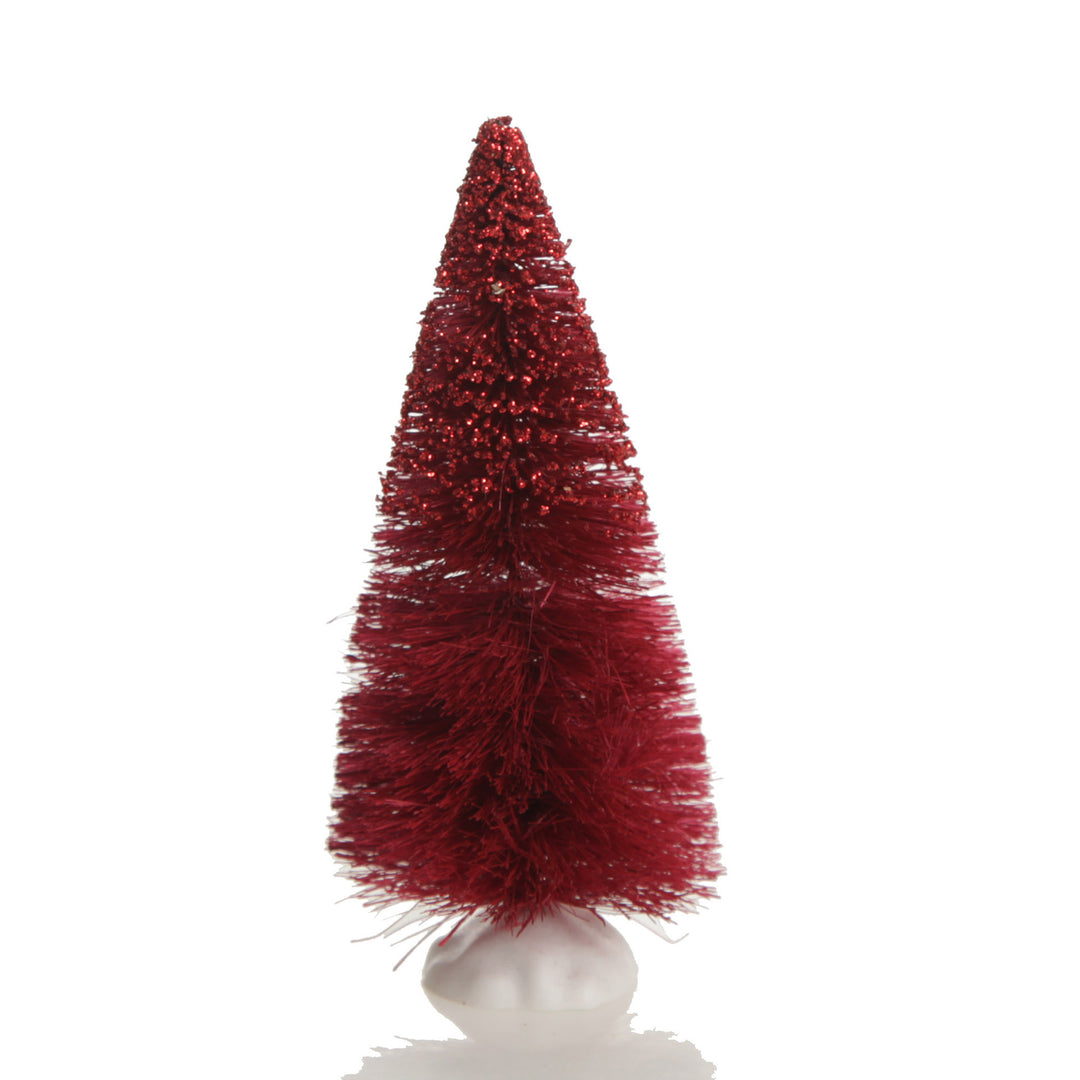 Mini Burgundy Bottle Brush Tree - Set of 2 - 14cm (H)