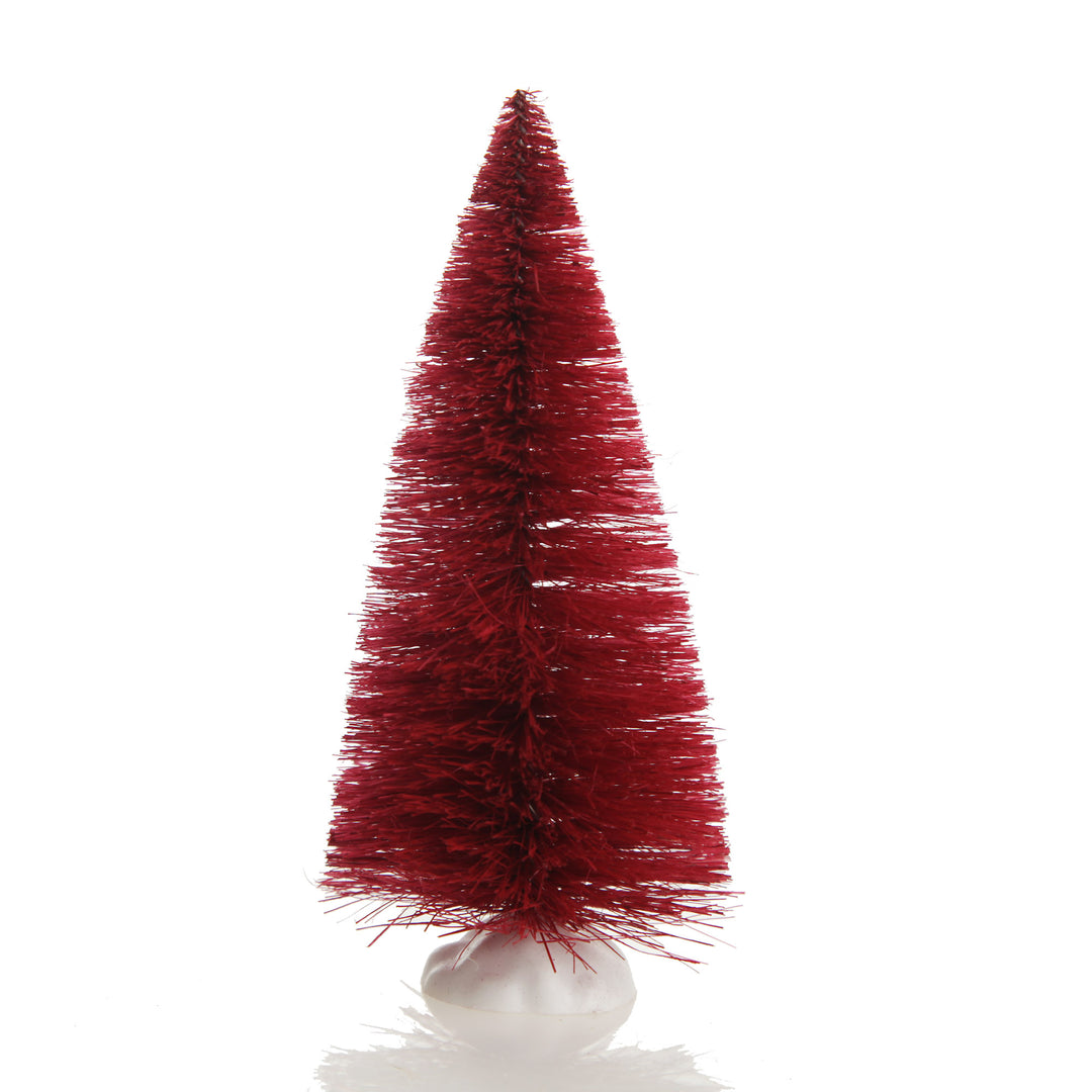 Mini Burgundy Bottle Brush Tree - Set of 2 - 14cm (H)