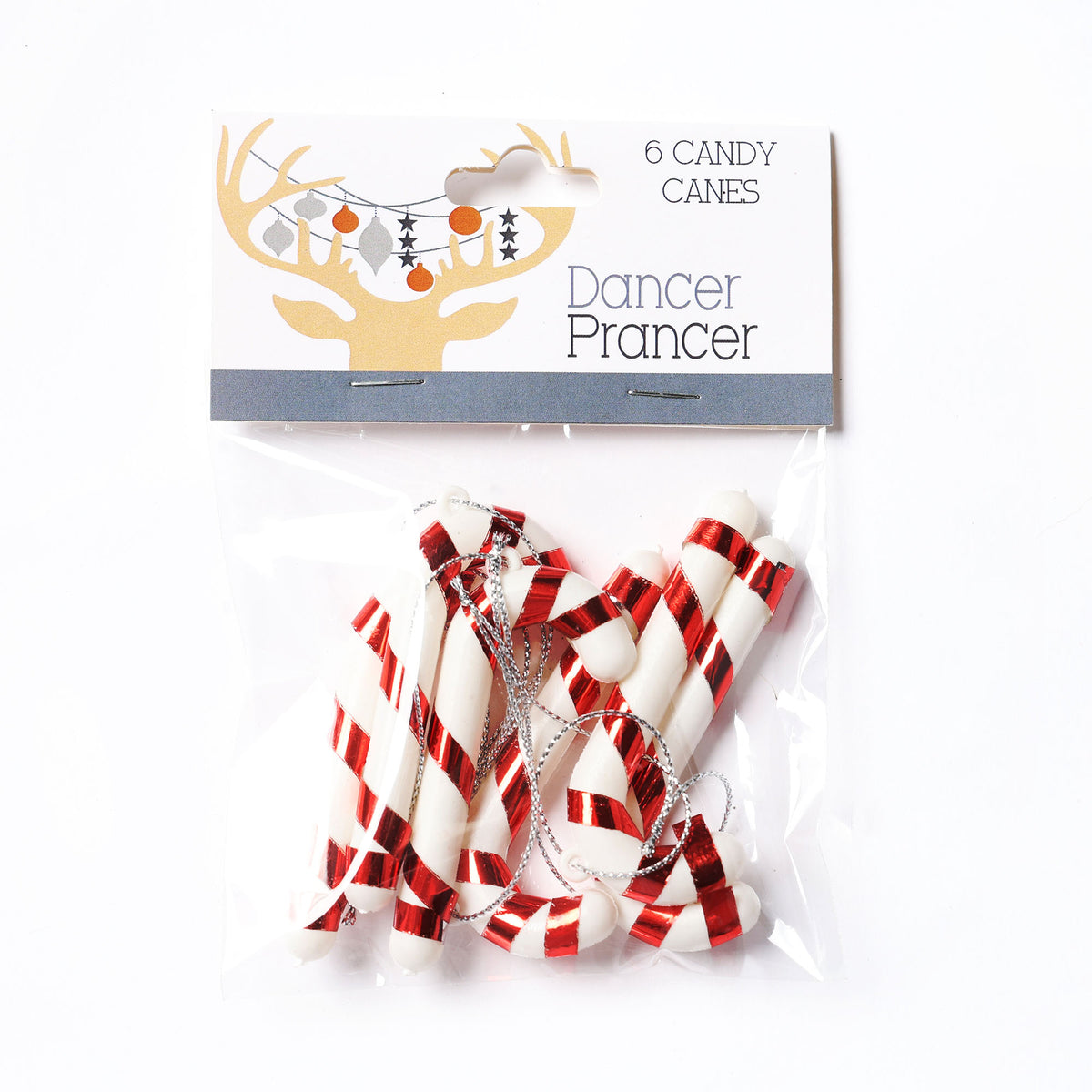 Mini Candy Cane Hanging Decorations - Pack of 6 