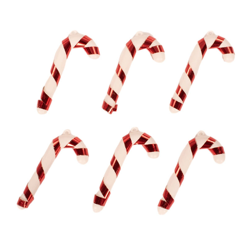 Mini Candy Cane Hanging Decorations - Pack of 6 