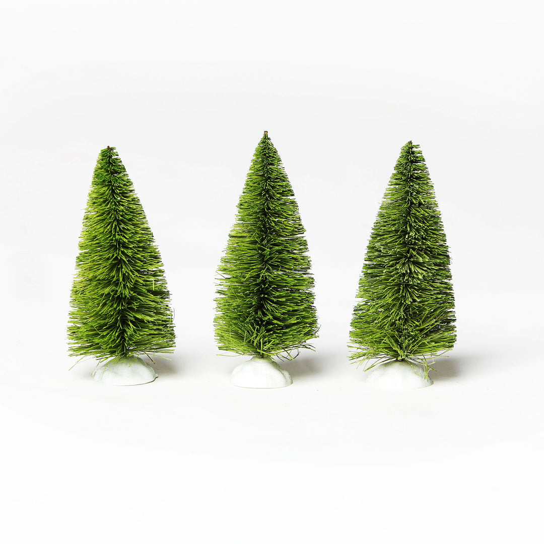 Mini Green Christmas Trees - Pack of 3