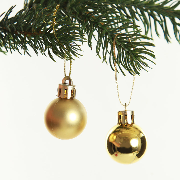 Mini Shatterproof Christmas Baubles - Pack of 12