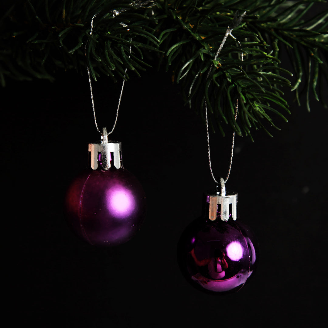 Mini Shatterproof Christmas Baubles - Pack of 12