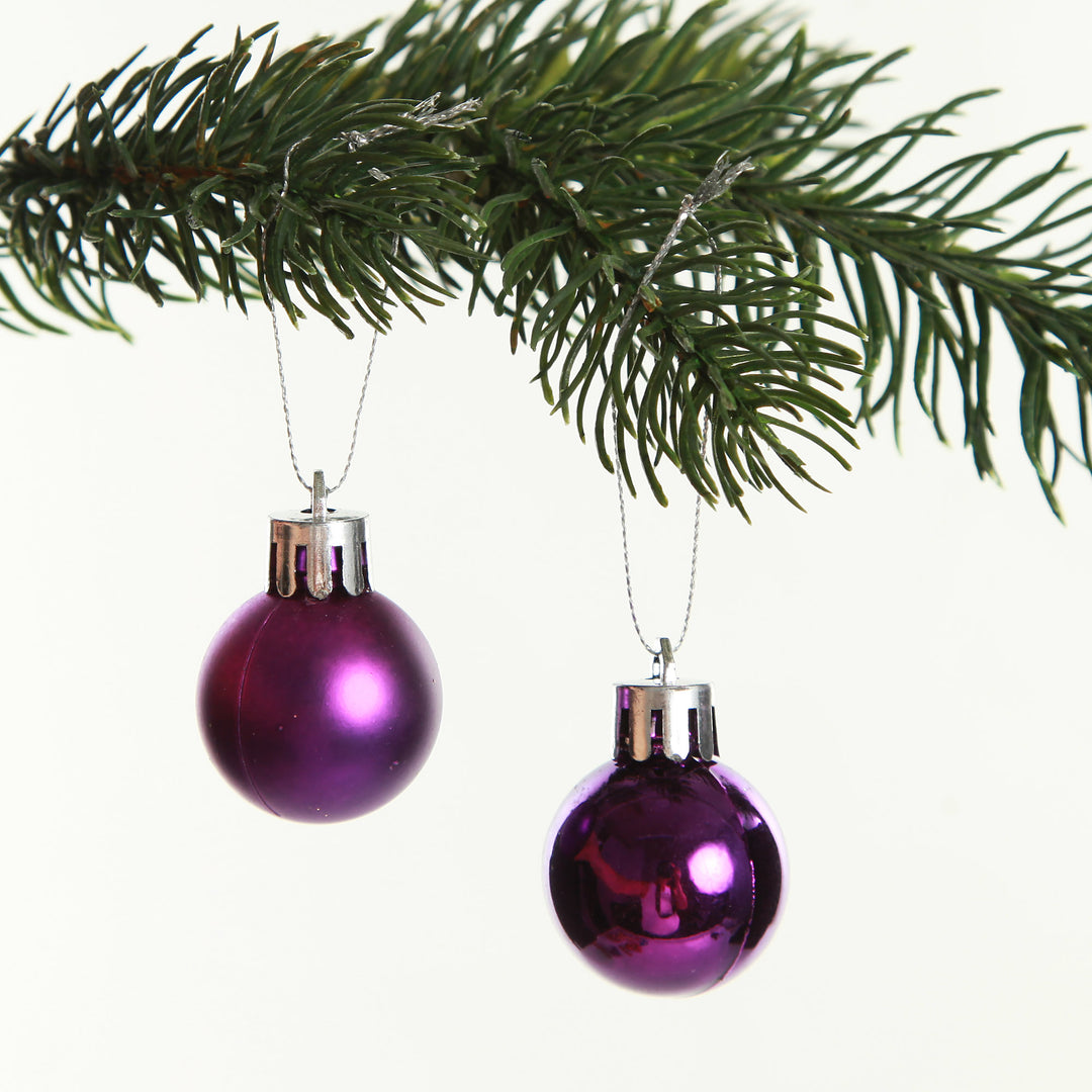 Mini Shatterproof Christmas Baubles - Pack of 12