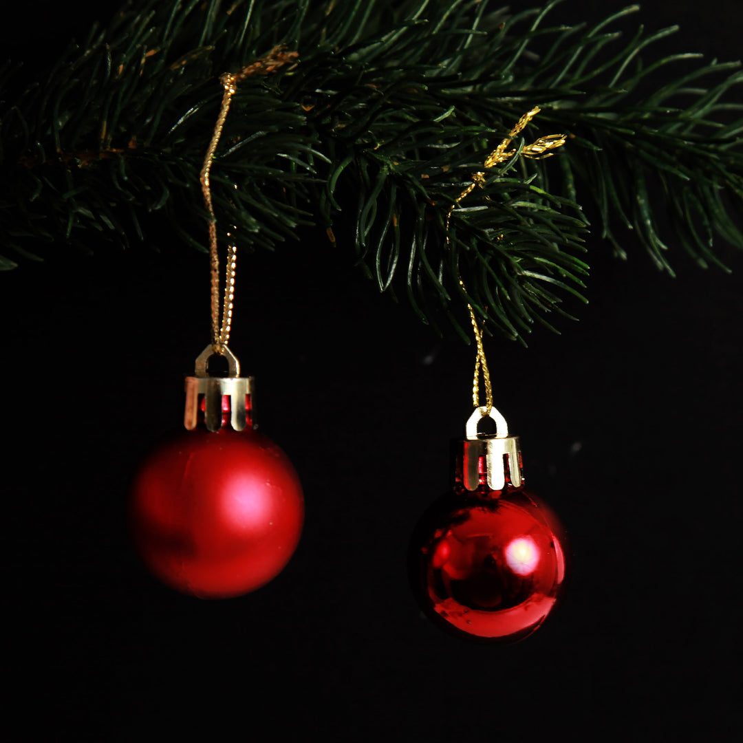 Mini Shatterproof Christmas Baubles - Pack of 12