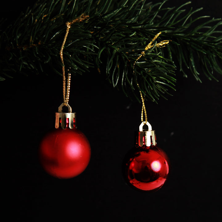 Mini Shatterproof Christmas Baubles - Pack of 12