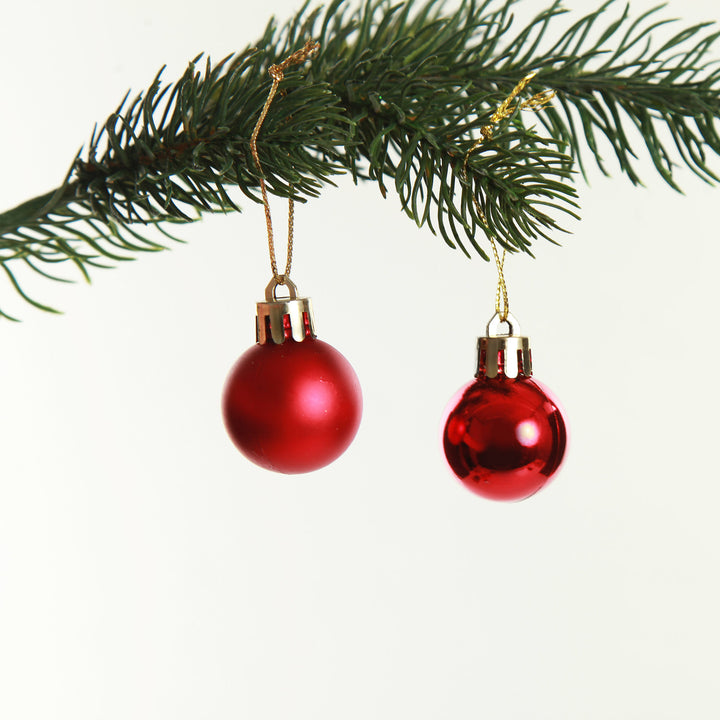 Mini Shatterproof Christmas Baubles - Pack of 12