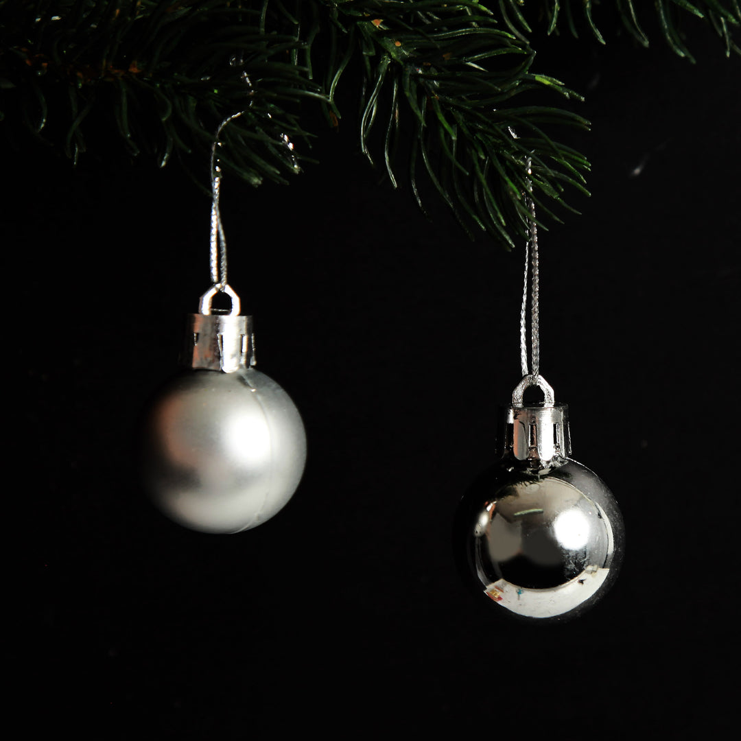 Mini Shatterproof Christmas Baubles - Pack of 12
