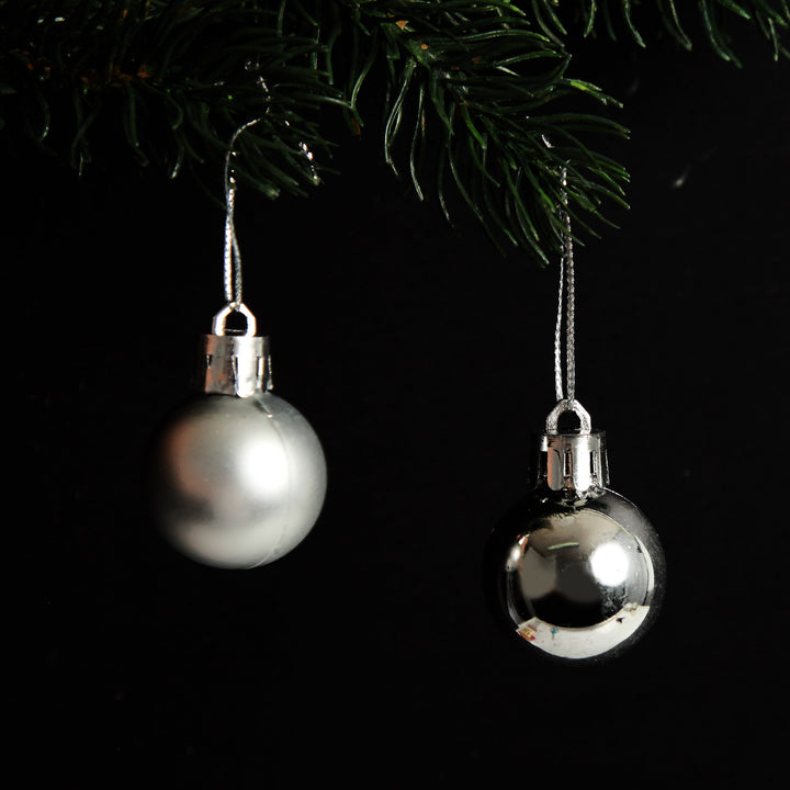 Mini Shatterproof Christmas Baubles - Pack of 12