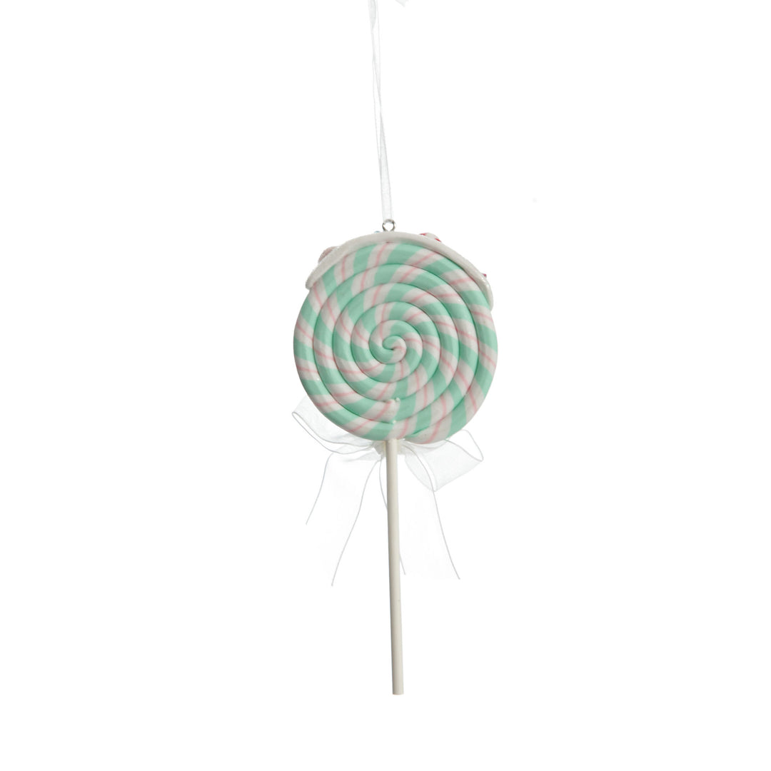 Mint Candy Swirl Lollipop Christmas Tree Decoration