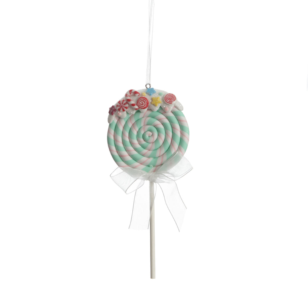 Mint Candy Swirl Lollipop Christmas Tree Decoration