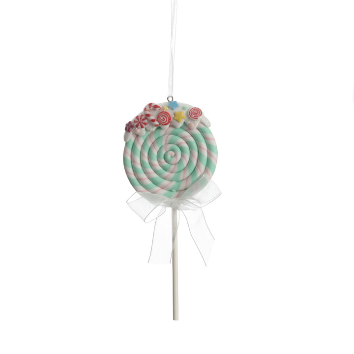 Mint Candy Swirl Lollipop Christmas Tree Decoration