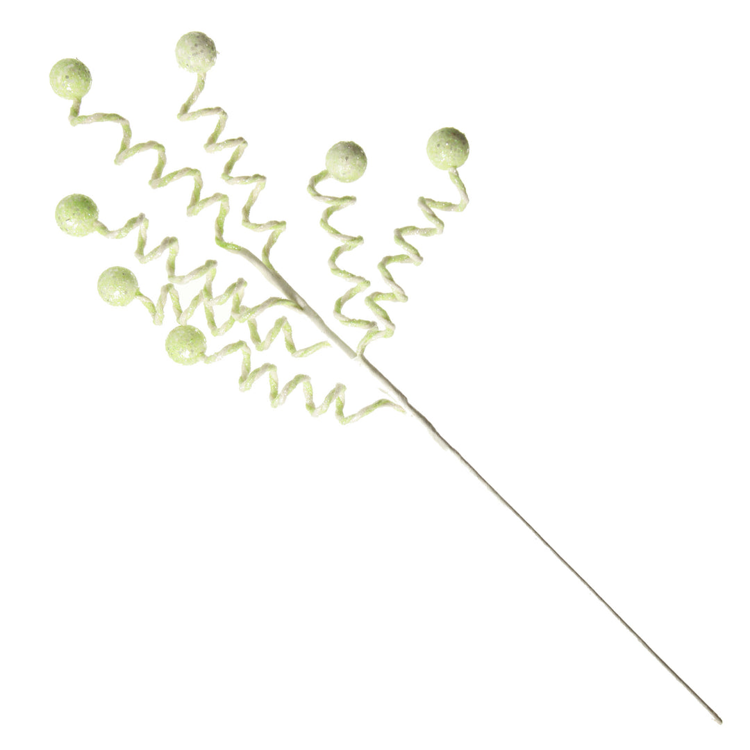 Mint Green Glitter Spiral Ball Pick