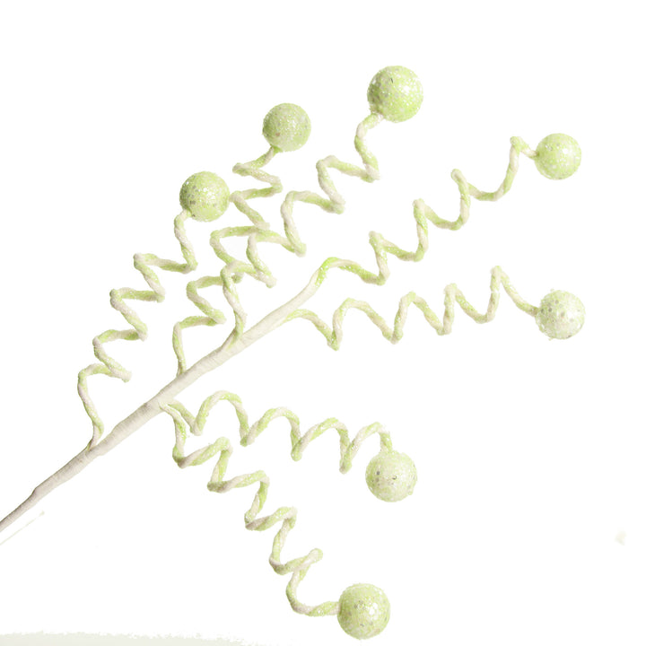 Mint Green Glitter Spiral Ball Pick