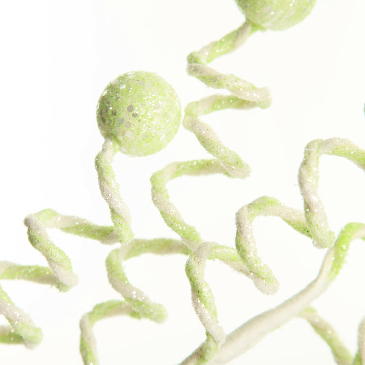 Mint Green Glitter Spiral Ball Pick