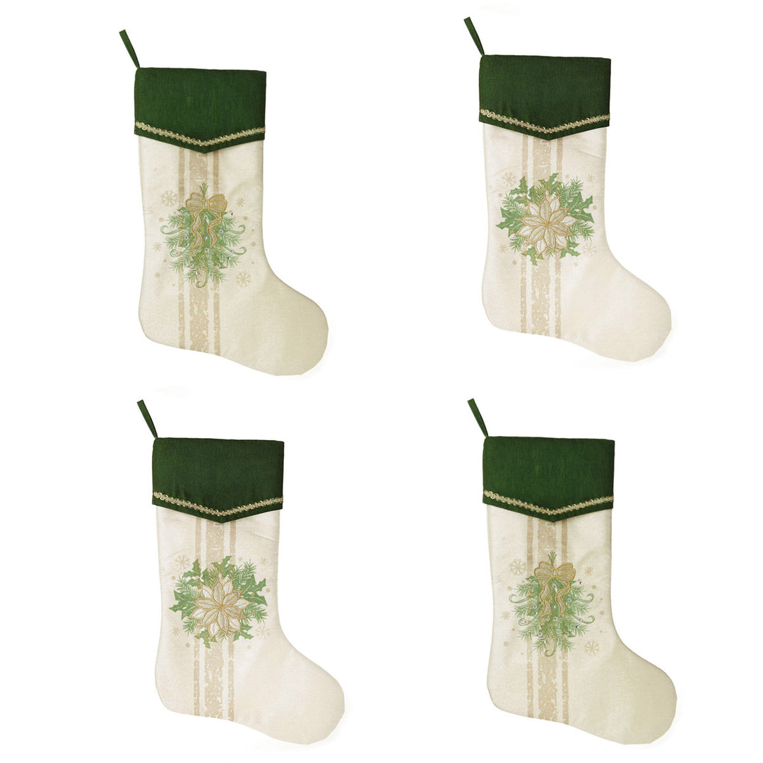 Mistletoe Christmas Stocking - Set of 4