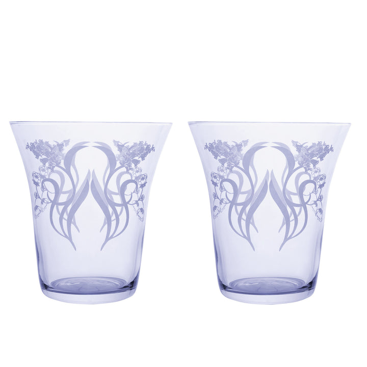Maxwell and Williams Mystique Stemless Glass 470ml - Violet - Set of 2
