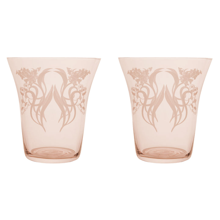Maxwell and Williams Mystique Stemless Glass 470ml - Melon - Set of 2