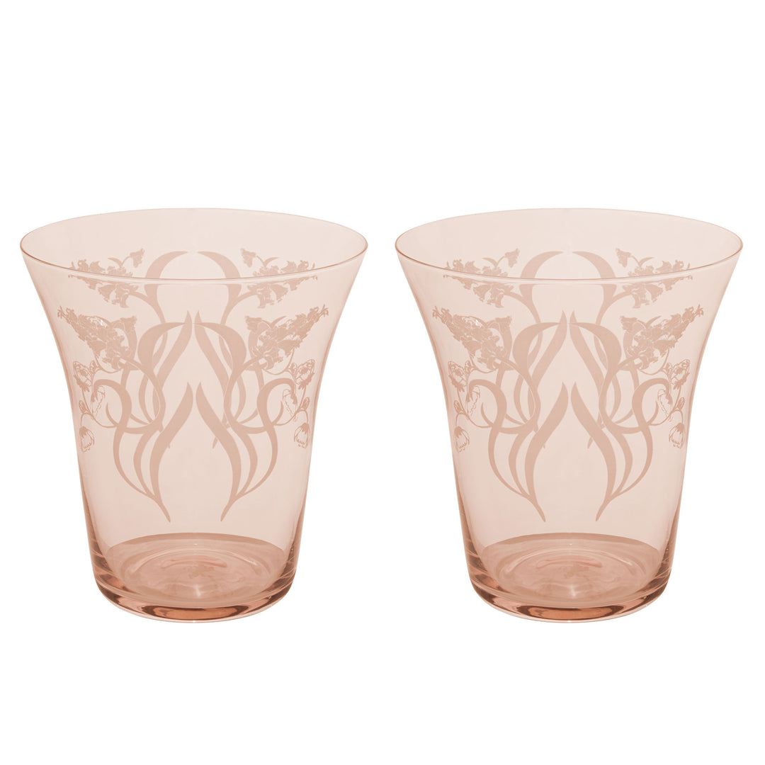 Maxwell and Williams Mystique Stemless Glass 470ml - Melon - Set of 2