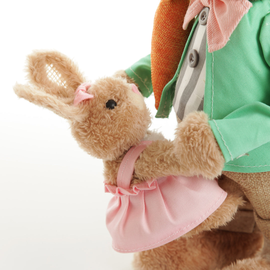 Mr Wilson Straw Bunny at play with Baby Bunny