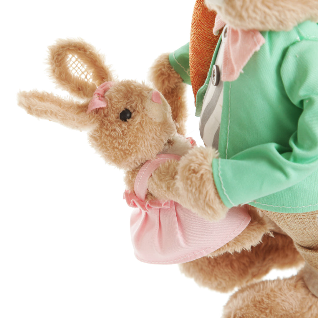 Mr Wilson Straw Bunny at play with Baby Bunny